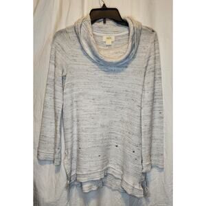 ​Maeve by Anthropologie Risa Hacci Cowl Neck Tunic Gray Spsce Marled Sweater XS